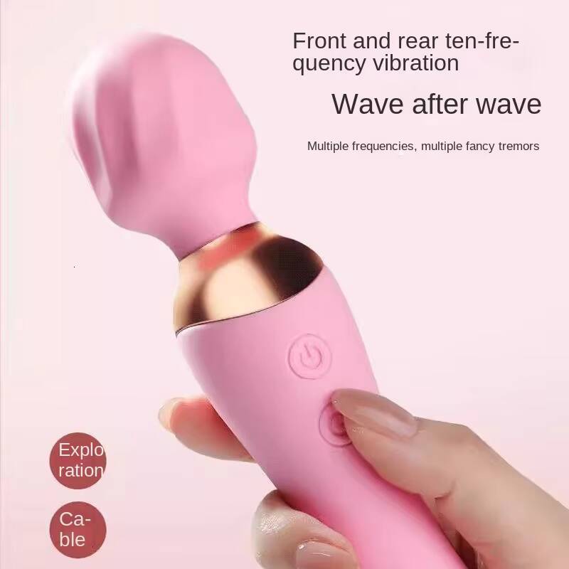 New Female AV Stick Vibrator Dildo with Charging Heating Features Double Shock Massage Stick Adult Sex Supplies