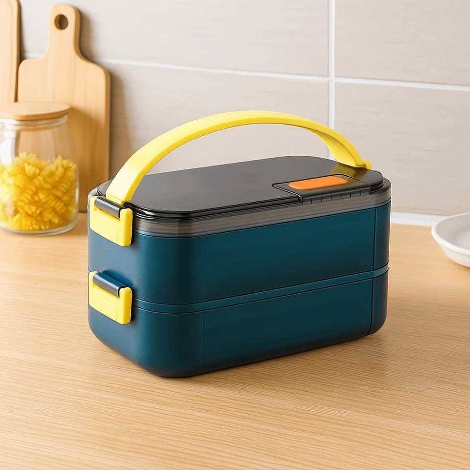 Stainless Steel Portable Insulated Lunch Box Sealed Design Compartment Food Storage Container Detachable with HandleM251121