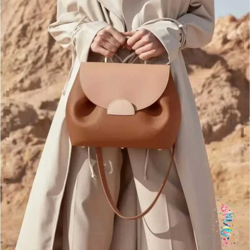 Brand French Shoder Ctrast Lihi Pattern Handbag Backpack Crossbody Bag Wen Niche Single Shoder Bag Cmuting Gift Y251121