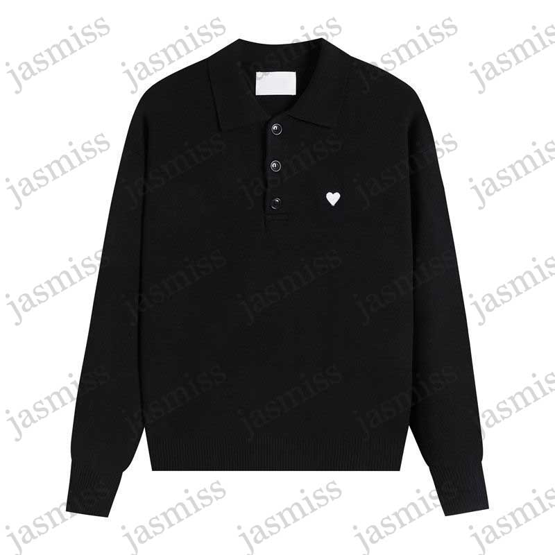 Designer Polo For Men Luxury Shirt Long Sleeve Shirts Women Heart Embroidery Lapel Tops Pullover Unisex Polos Tee Fashion Tshirt Streetwear Clothes DZD2511213