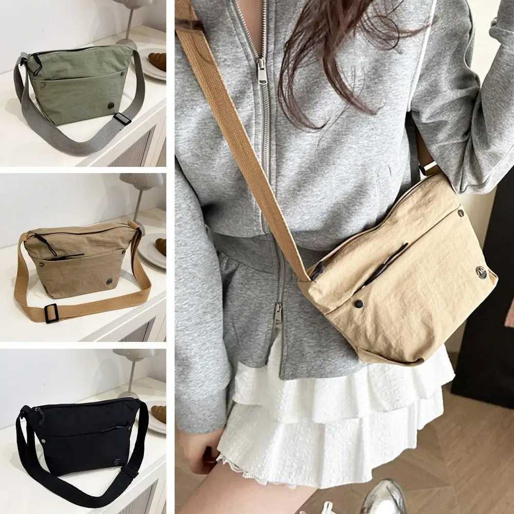 Casual Lightweight Tote Bag Versatile For Outdoor Use Simple And Portable Solid Color Single Shoulder Crossbody Bag Womens BagT251121