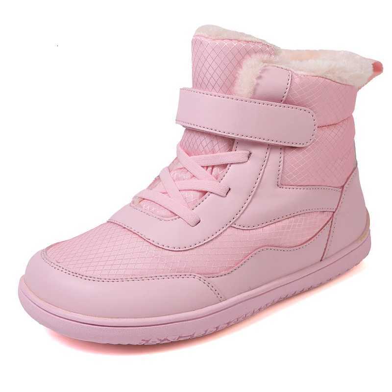 Kids Wide Toe Barefoot Snow Boots Boys/Girls Winter Minimalist Sneakers Girls Boys Warm Boot Toddler Little Big KidsW251121