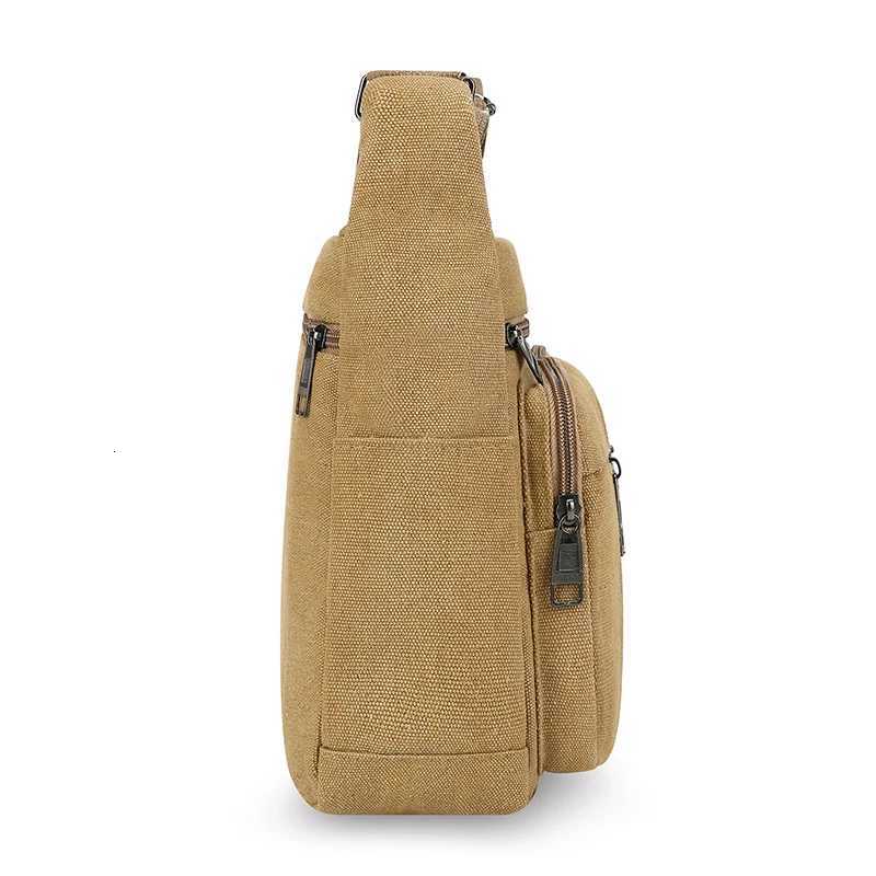Canvas Shoulder Bag Bottle Men Women Casual Simple Fashion Retro Crossbody Cross Square Multi LayeredT251121