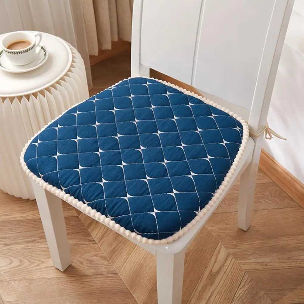 Chair Mat Zipper Design Comfortable Seat Cushion Easy To Clean Strap Fixed Chair Cushion For Home Office Wood Dining Chair Pads C251121
