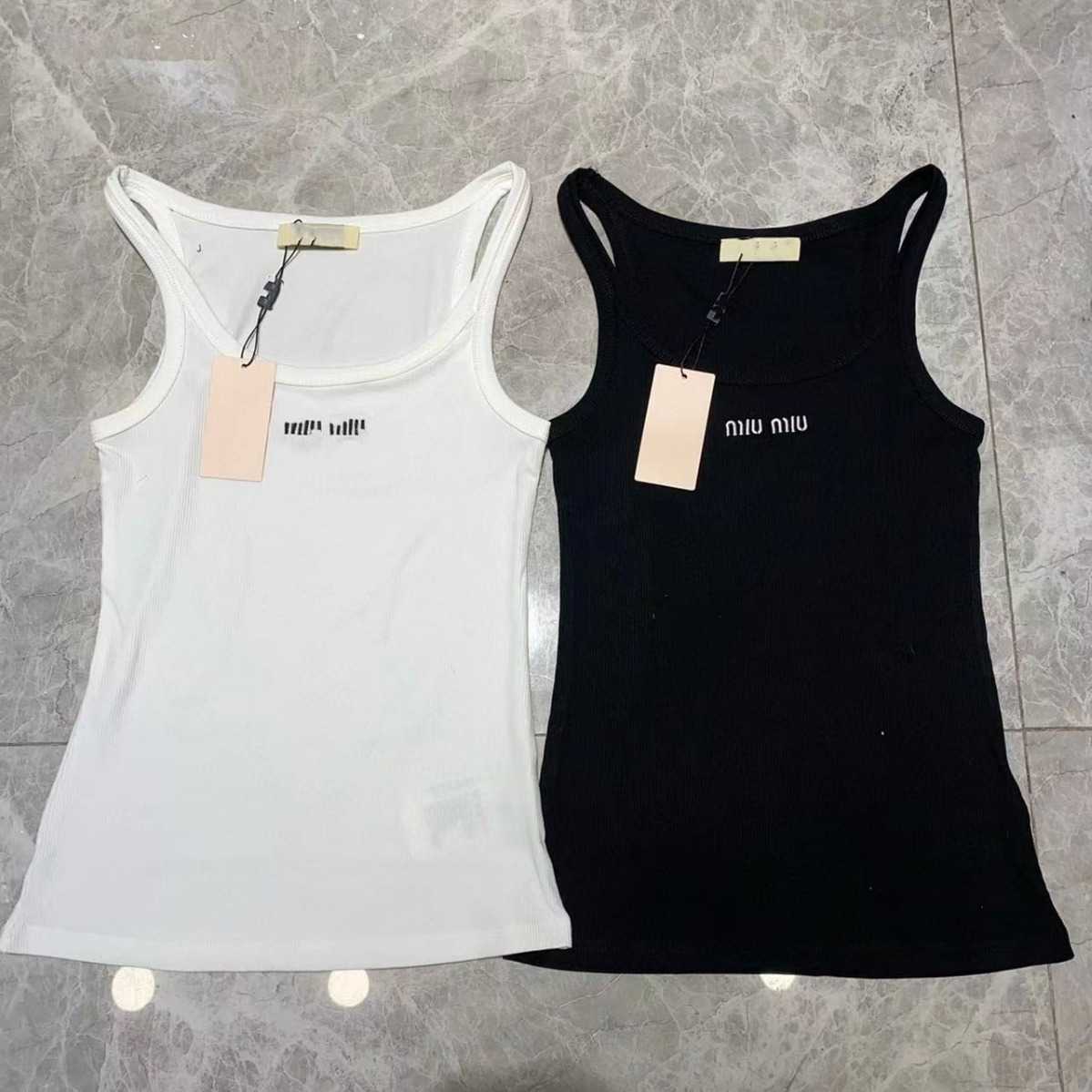 23ss summer new slim fit ribbed letter logo camisole vest L250930