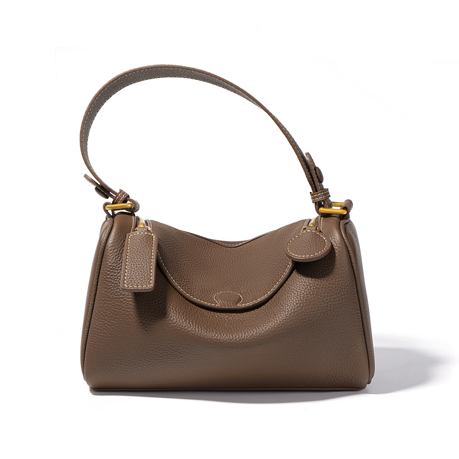 Head Layer Cowhide Pillow Bag With High-end And Genuine Leather Feel One Shoulder Crossbody Bag With Versatile And Simple Boston Armpit Handbag