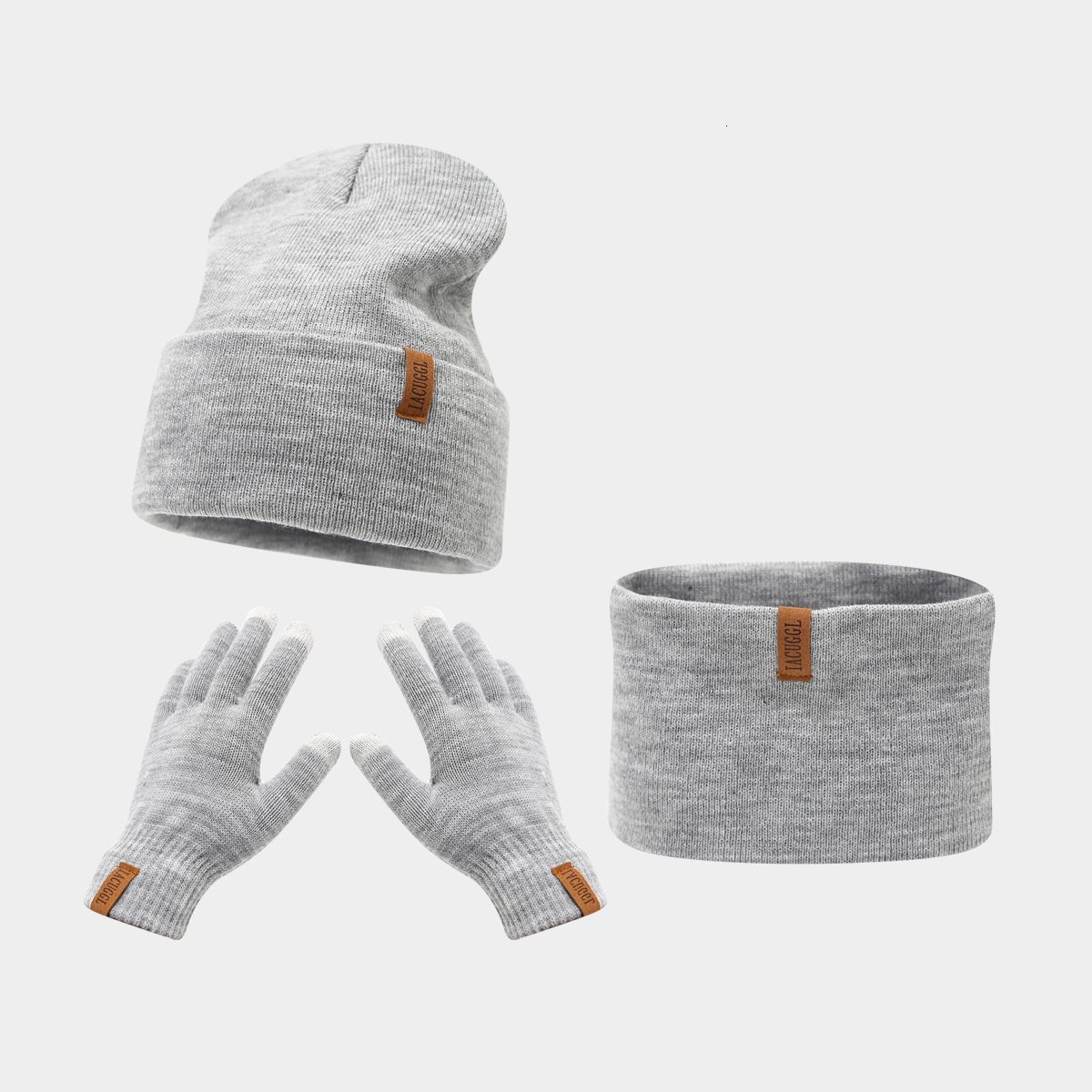 New Hat Scarf designers Gloves Three-Piece Set for Men and Women Retro Letter Leather Label Knitted Warm Set free shipping