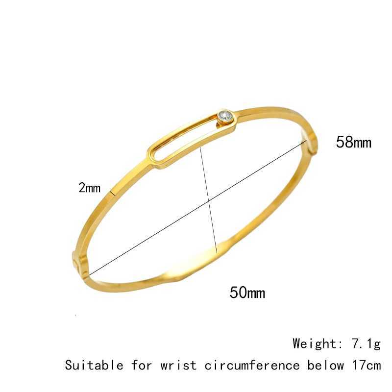 Simple Style Sliding Zircon Design High Quality Stainless Steel Bracelet Shining Crystal Bangle for Women Girl Birthday GiftsW251121