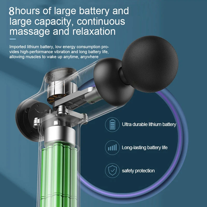 Mini Massage Gun Electric Shock Muscle Relaxation Vibration Fitness Massager For Body Neck Back Ladies Home Travel Fascia Gun 250414