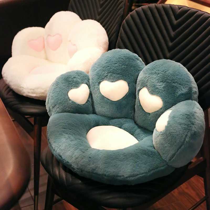 Large Cat Paw Plush Cushion Creative Cute Stuffed Decorative Bear Paw Plush Soft Office Chair Back Cushion Gifts C251121