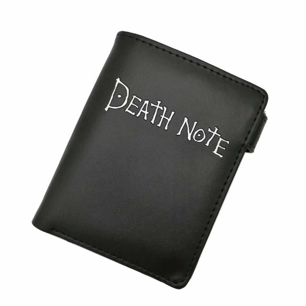Death Note Animation Black PU Leather Short Wallet Card and Coin Wallet Boy and Girl Gifts W250419