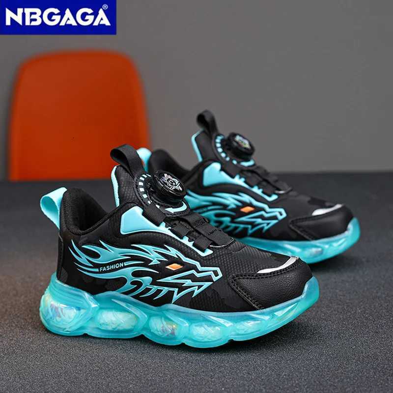 New Anti-skid Leather Kids Sneakers for Boys Running Walking Lightweight Casual Shoes With Fashion Dragon Pattern Size 28-39W251121