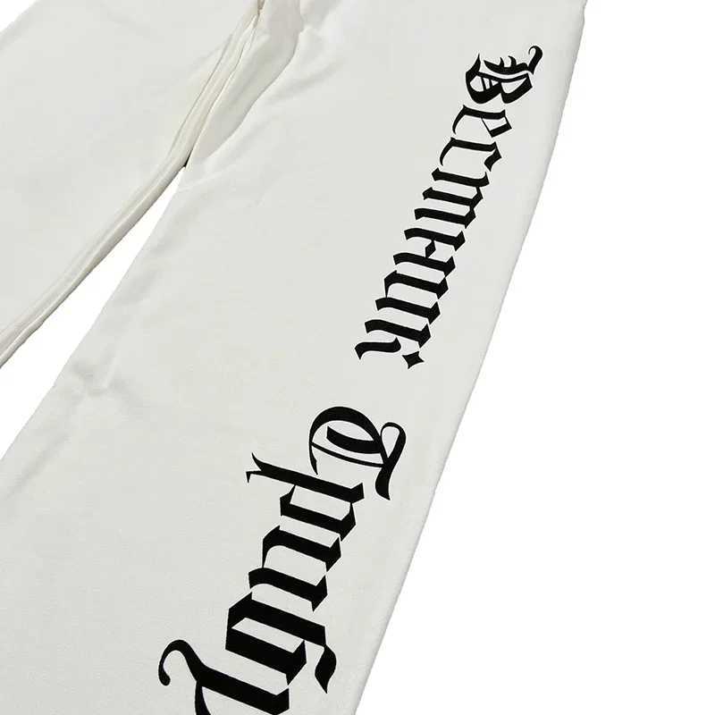 High quality cotton jogging drAWstring vulture YZY retro sports pants mens Russian womens printed gray casual pants X250421