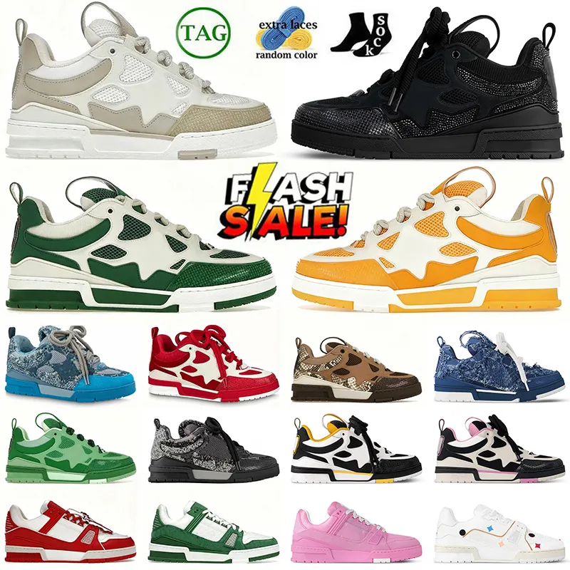 Skate Designer For Men Women Casual Running Shoes Sneakers Black White Pink Green Orange Purple Platform Womens Mens Skateborad Trainers