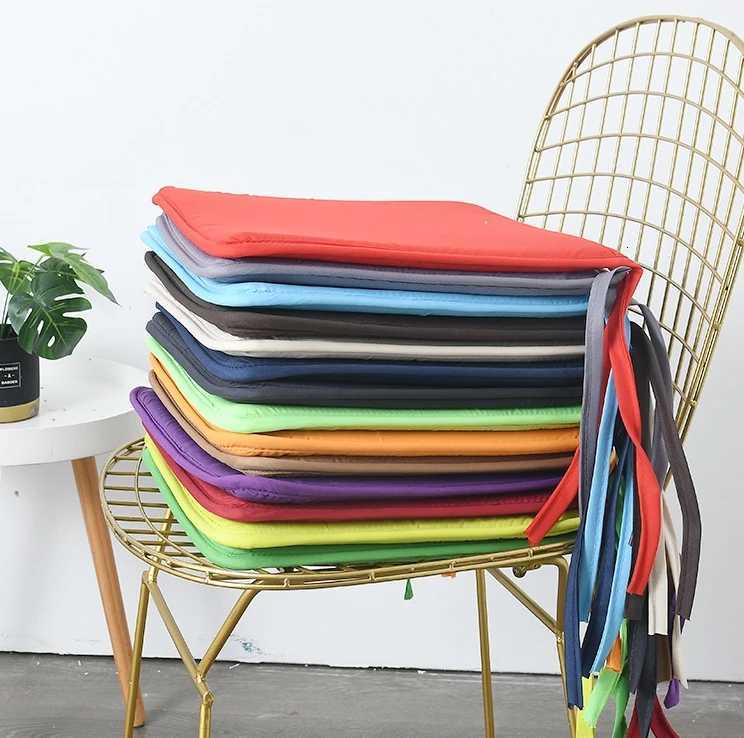 Candy Color Chair Cushion Soft Non-Slip Seat Cushion Back Pad Can Be Fixed On Chair Home Daily Decor C251121