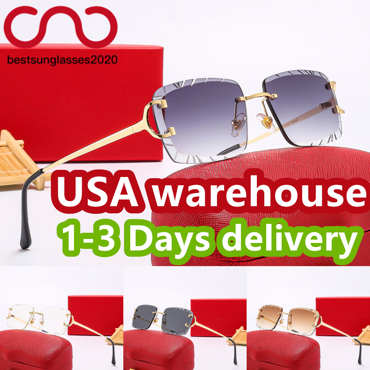 des lunettes de soleil designer sunglasses women glasses men Gold and Silver Frameless Metal Round Oval Optical Frame Black Grey Transparent Sun Eyewear Glasses