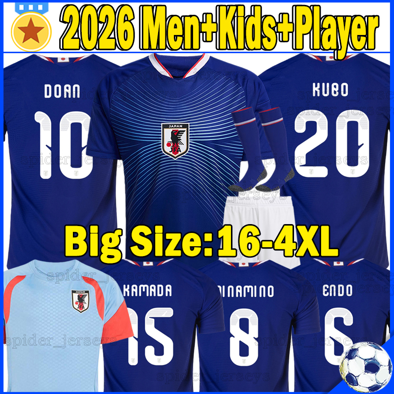 XXXL 4XL 26 27 JaPaN AYASE Soccer Jerseys TANAKA OGAWA Player version Long sleeve Men Uniforms 2026 2027 K.NAKAMURA MINAMINO OGAWA KAMADA Kids kits set football shirts