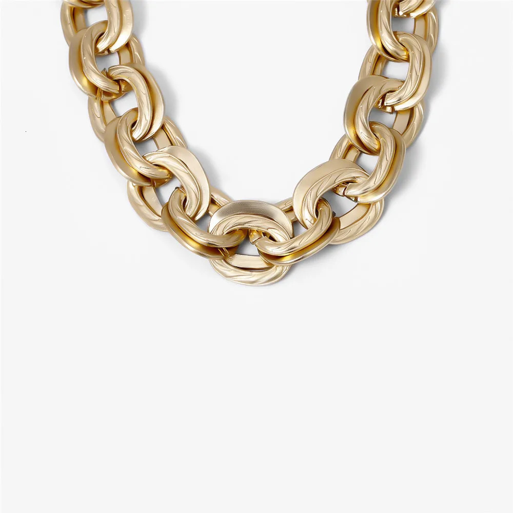 Punk Miami Curl Cuban Chain Necklace Womens Rock Hip Hop Big Block Thick Steampunk Mens Jewelry 250420