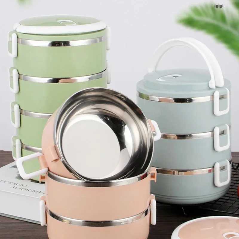 Stainless Steel Lunch Box Stackable Leak-Proof Thermal Bento Boxes for Adults Kids Portable Food Container for Home Work PicnicM251121