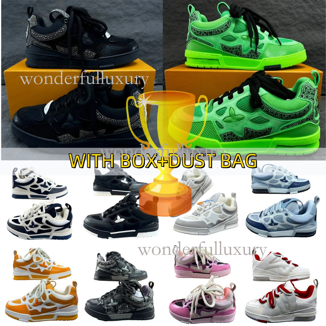 Sneakers Designer Skate Shoe Leather Casual Men Women Classic Trainers Plate-Forme Trainer Outdoor Running Shoes Original package box High Quality Sneakers 36-46