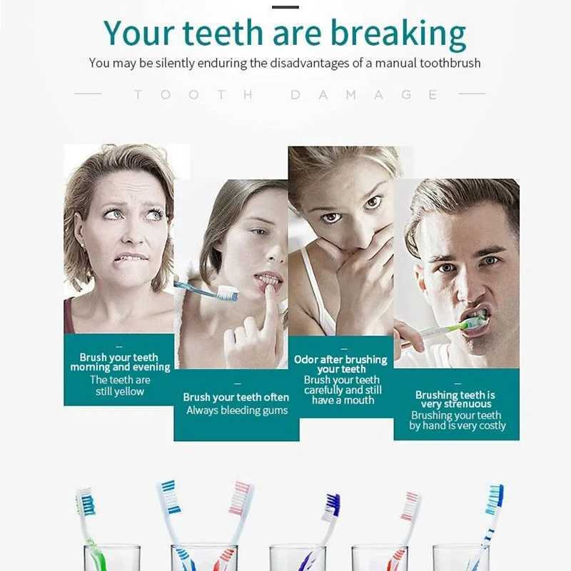 5 Modes Electric Toothbrush Rechargeable Toothbrush High Vibration Teeth Whitening Cleaner Electric Brush Oral Care C251121