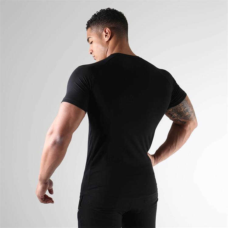 2023 Men's short-sleeved cross-border trend Men's T-shirt Summer New sports short-sleeved quick-drying clothes training breathable tight-fit