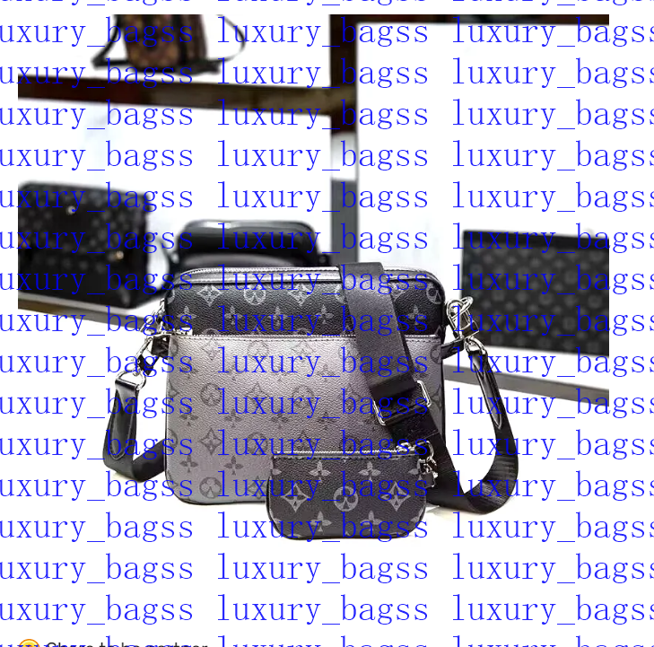 Designer bags men 3pcs Trio Leather Black Flowers Messenger Purse Crossbody Bags Shopping Bag Plain Shoulder bagBum Fanny Pack Women Wallets purse tote bag L BAGS