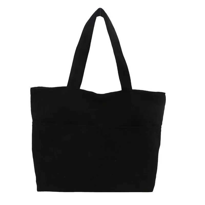 Simple Large Capacity Tote Women Shoulder Bag Retro Corduroy Ladies Shopping Commuter Underarm Bags Female Multi-pocket HandbagsT251121