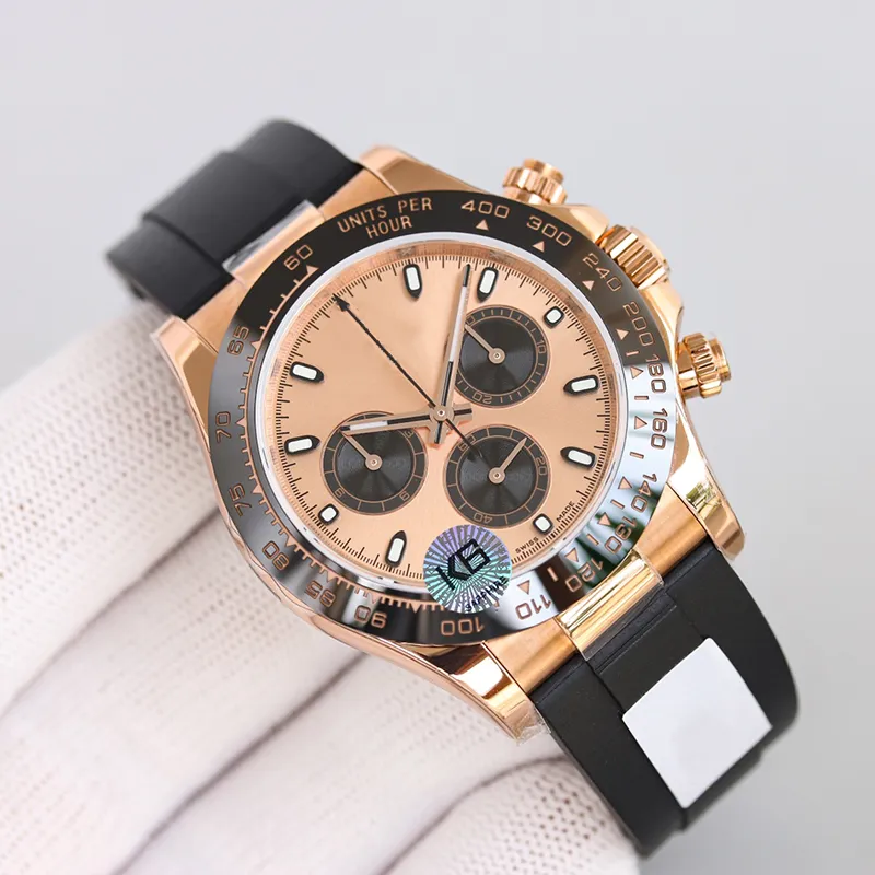 Movement Jason007 40MM Sapphire Glass Day Tona 3A Reloj Mens Womens Mechanical Designer Watches