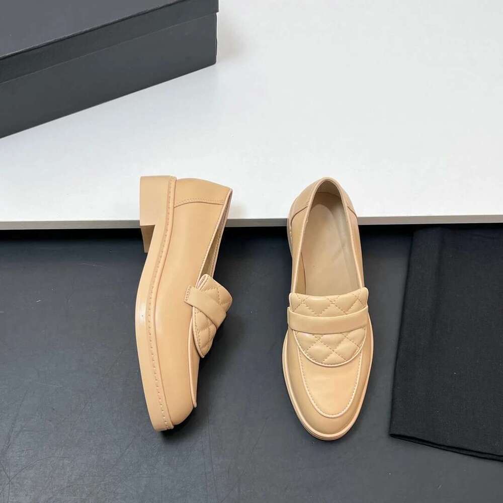 Women Size35-41 Genuine Leather Sewing Loafers Low Heels Leisure Flats Round Toe Designer Shoes atillas De Mujer