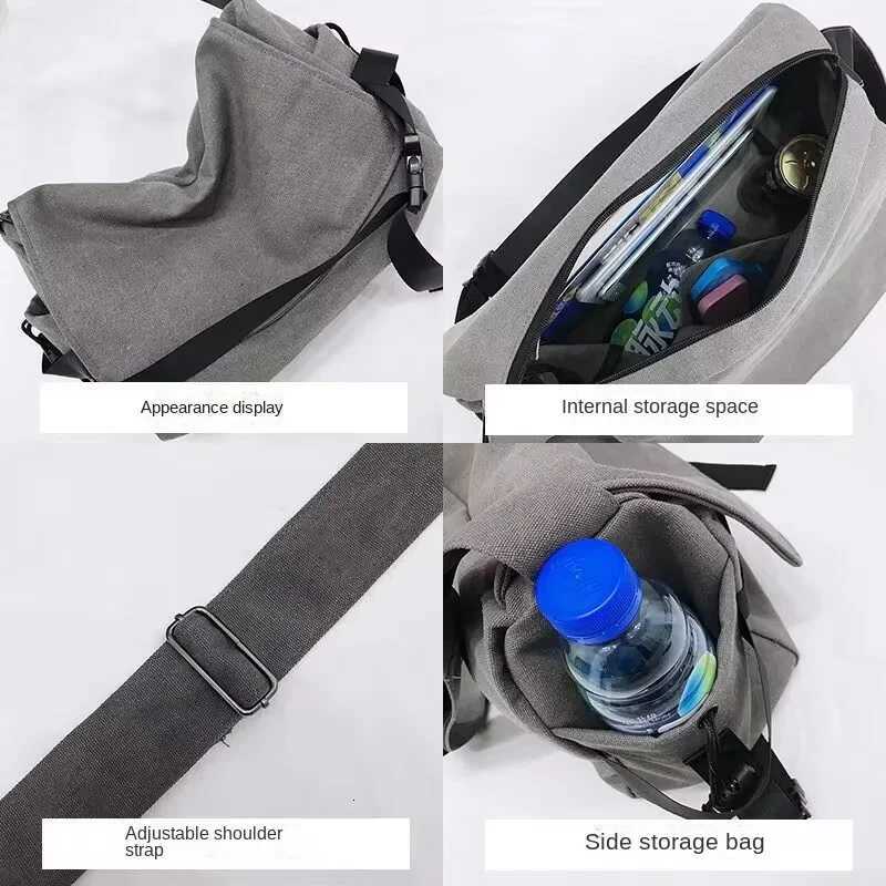 Fashion Korean Versi Minimalist Crossbody Bag Ins Trendy Canvas Bag Large Capacity Fiable Shoder Bag Purses and Handbags Y251121