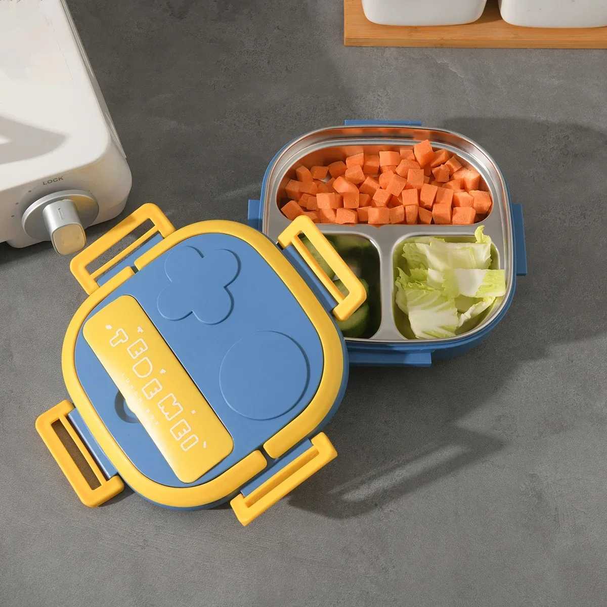 1pc - Bento Box Lunch Box Lunch Box With Spoon High Capacity Food Containers For Teenagers And Workers At School CanteenM251121