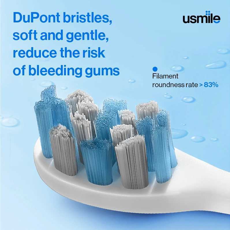 USMILE P1 Electric Toothbrush Rotary Cleaning Teeth Brush Waterproof With Timer Rechargeable with 6 Head C251121