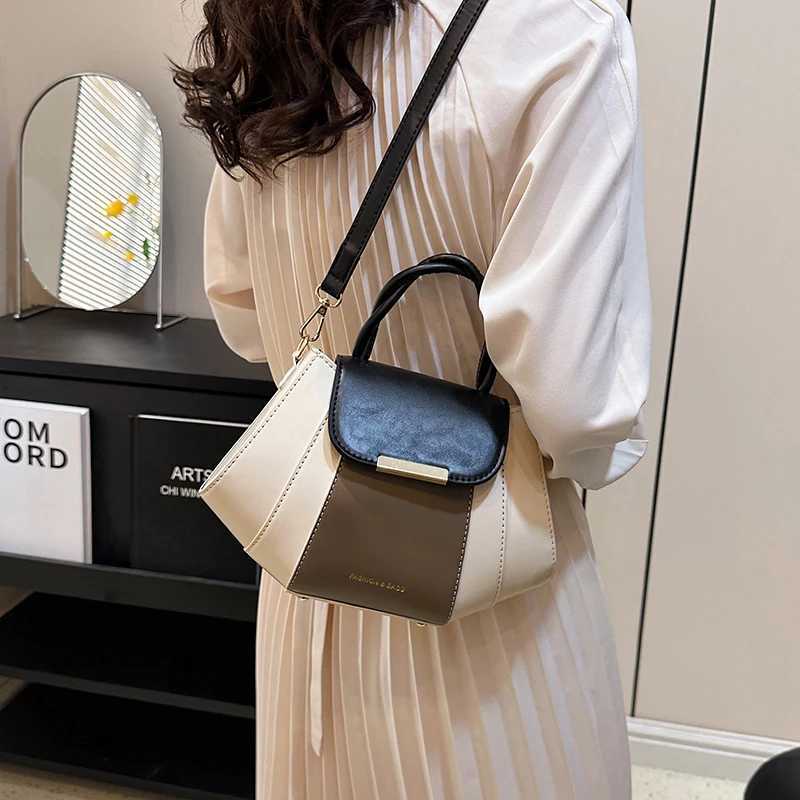 MOODS Ctrast Color Top-handle Bags For Wen Pahwork Big Capacity Shoder Crossbody Shell Bag 2023 Luxury Designer Handbags Y251121