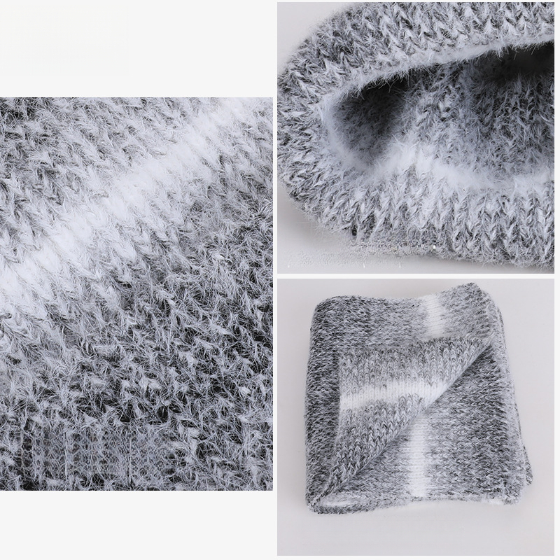 Hat Designer Scarf Gloves Three-Piece Set for Women Winter Ear Protection Pullover Knitted Hat Outdoor Windproof Cold-Proof Warm Knitted Hat free ship