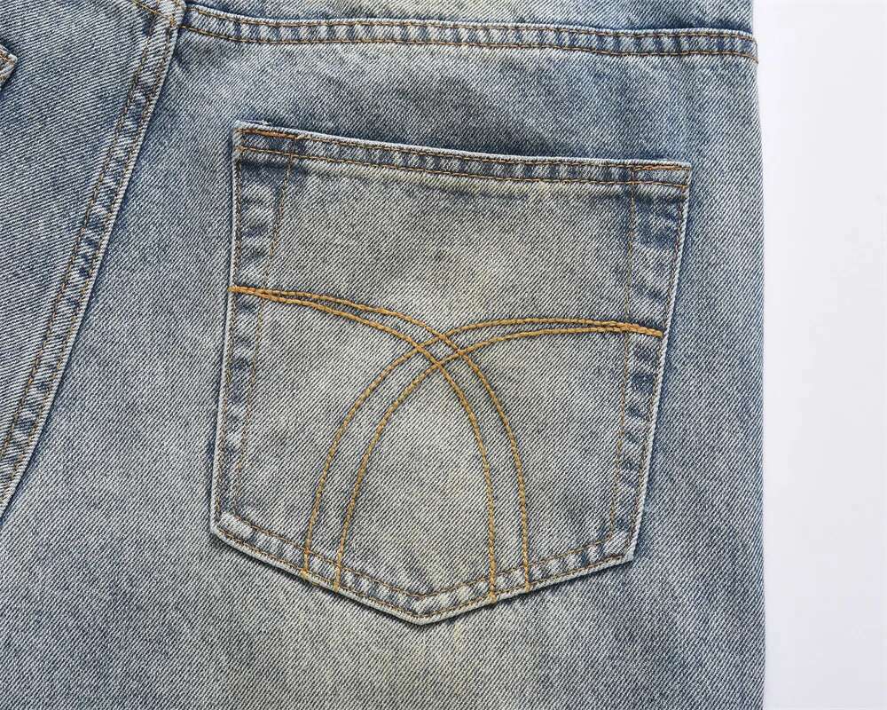 2025Ss Hot Stamping Drill Fashion Men Women High Quality Micro Horn Jeans
