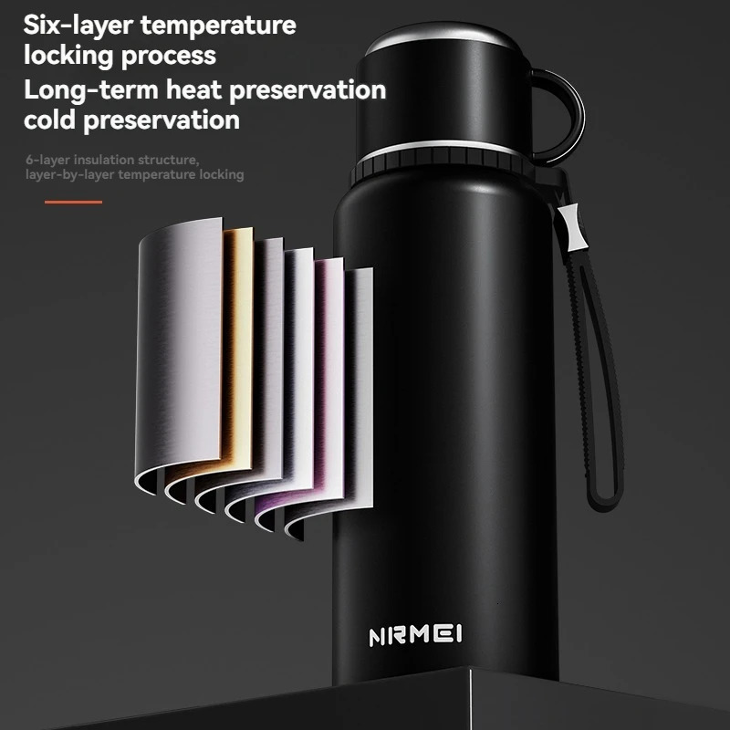 2L Thermos Insulated Water Bottle Vacuum Flask Smart coffee drinkware cup Stainless Steel Double Wall Kettles 251114 W260226