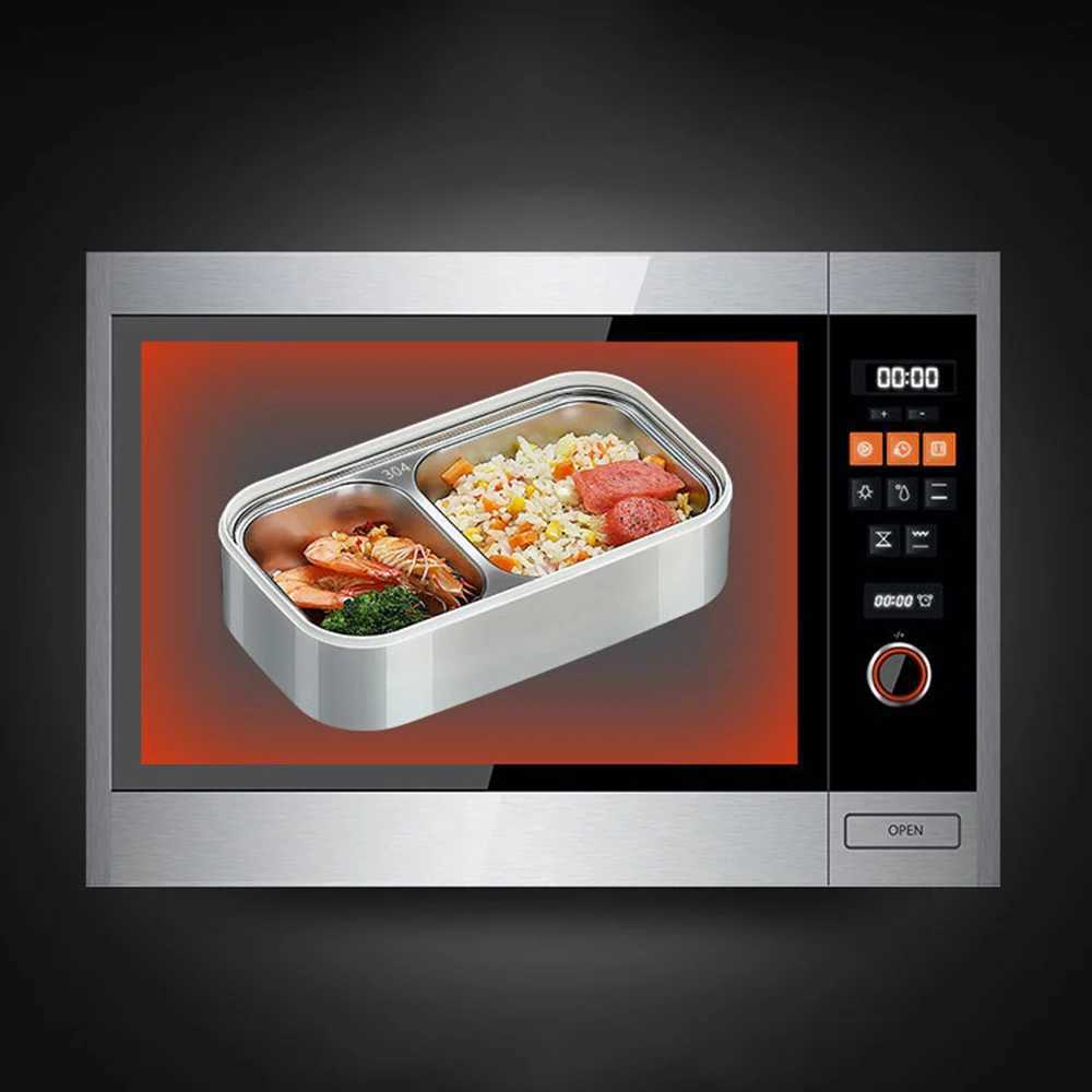 1PC Stainless Steel Sealed Insulated Box Double-Layer Lunch Box That Students Can Heat In The Microwave At WorkM251121