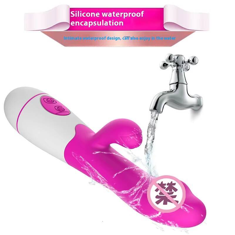 Female G-Spot Mini Adult Massage Equipment Double Shock AV Stick Vibrator with 10 Speed Frequencies Fun Sex Products