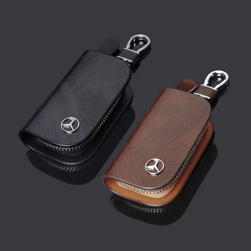 Leather Wallet Car Bag Multi Function Key Case for Mercedes Benz W168 W124 W205 W211 CLA W176 CLS GLA GLC GLE GLK SLK