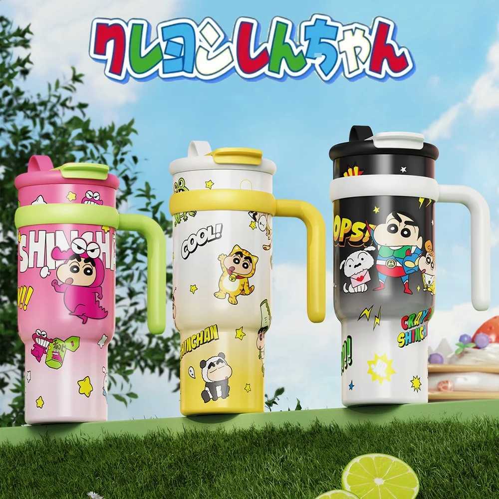 Anime Crayon Shin-Chan Stainless Steel Thermal Mug Adorable 900Ml Large Capacity Cartoon Insulated Cup Girls Gifts Water Bottle L251121T49I W260226