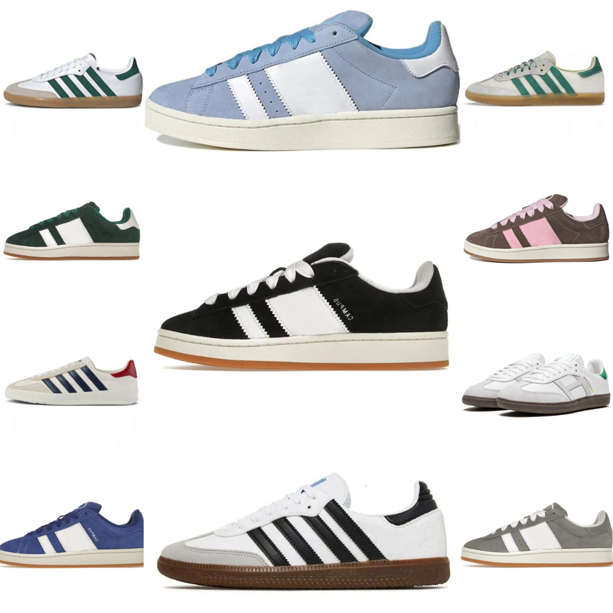 Trainers White Black Striped Sports Shoes Original Quality Mens Women Grey Blue Gum Cream Night Brown Casual Shoe Navy Night Denim Vintage Jogging Platform Sneakers