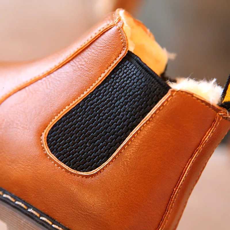 2021 limited Winter Rain Boots Short Boots Big Boy Childrens Shoes Boys Short Boots England Leather shoes Girls Boot New botasW251121