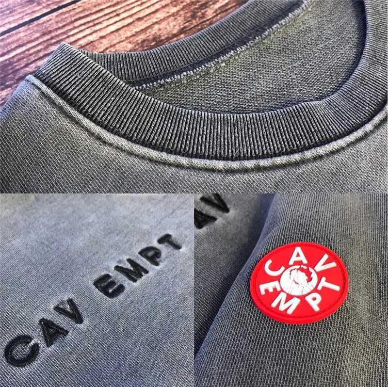 Thick Batik Dark Grey CAVEMPT C.E19AW Sportswear Crewneck Mens 1 1 Large Wash CAVEMPT Cav Empty Hoodie X250421