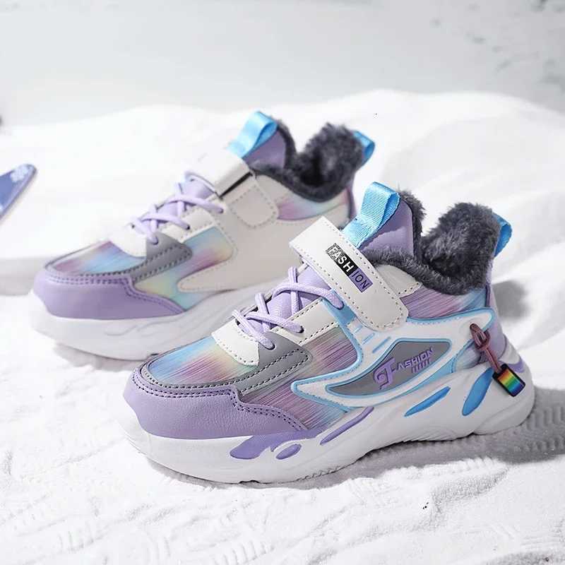 Girls Casual Shoes Summer Winter Warm Fur Children Furry Shoes Kids Shoes Female Princess Chunky Sneakers Child Cute 3 5 6 7 8W251121