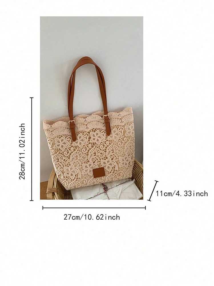 2025 New Lace Large Capacity Shoulder Bag Gentle Womens Daily Commuter Bag Fashionable Casual Handheld Womens BagT251121