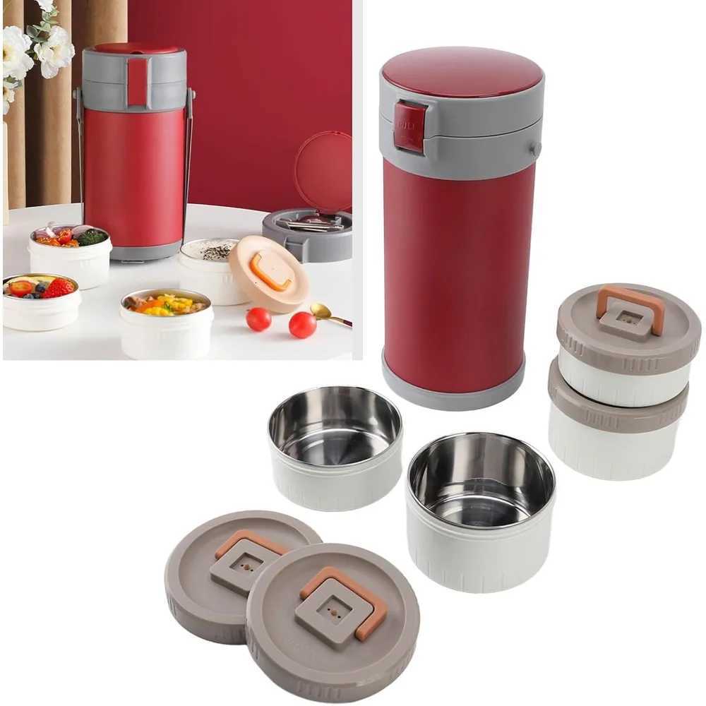 Stainless Steel Insulated Lunch Box 4 Tier Stackable Food Container with Venting Valve Leakproof for Office TravelM251121