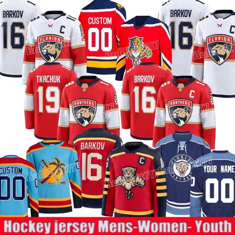 #16 Aleksander Barkov Florida Panther Jerseys #19 Matthew Tkachuk #13 Sam Reinhart Carter Verhaeghe Anton Lundell Sam Bennett Evan Rodrigues Hockey Jerseys