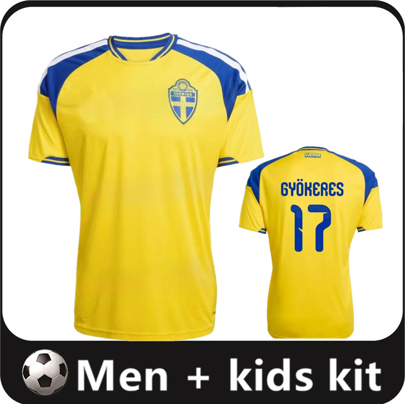 2025 2026 Sweden soccer Jerseys 25 26 isak Gyokeres Elanga Bergvall Nygren Larsson uniform home away Football Shirt 16-4XL