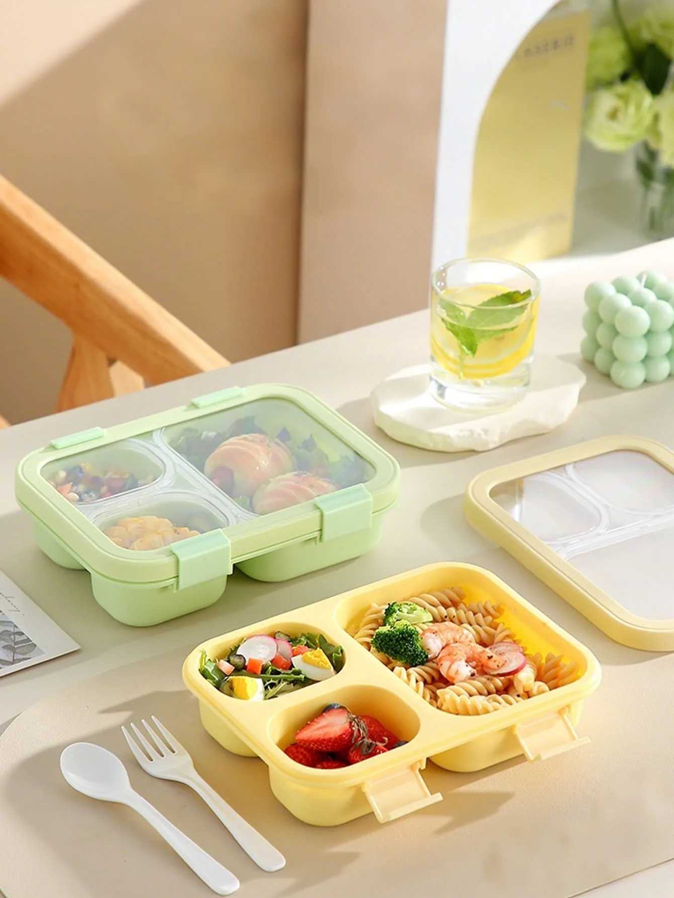 A high-appeal bento box snack lunch box made of food-grade pp material suitable for festival gifts and outdoor picnicsM251121